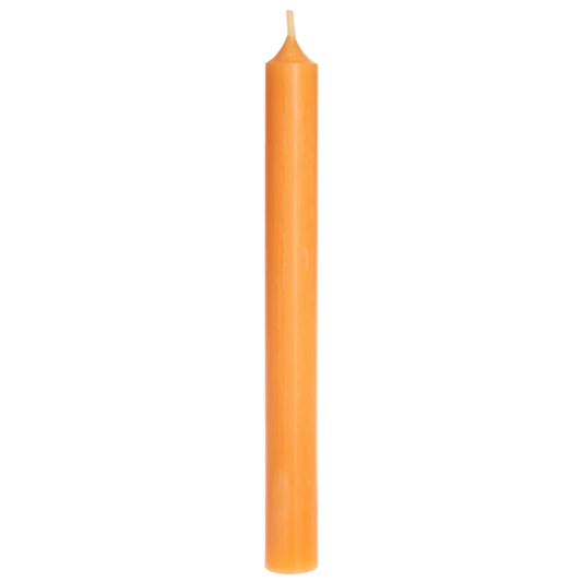Bright Orange Tall Dinner Candle 10"/25cm Tall 1