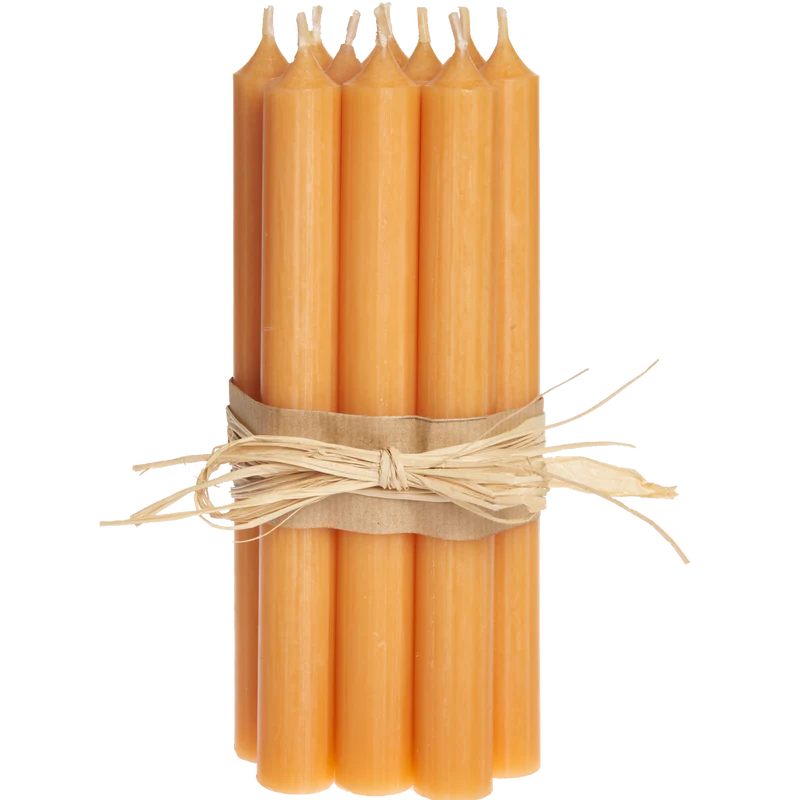 Bright Orange Tall Dinner Candle 10"/25cm Tall 2