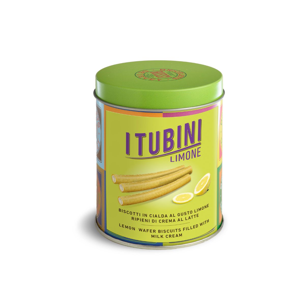 Bussy – I Tubini Limone Italian Lemon Wafer Rolls (280 g Gift Tin)
