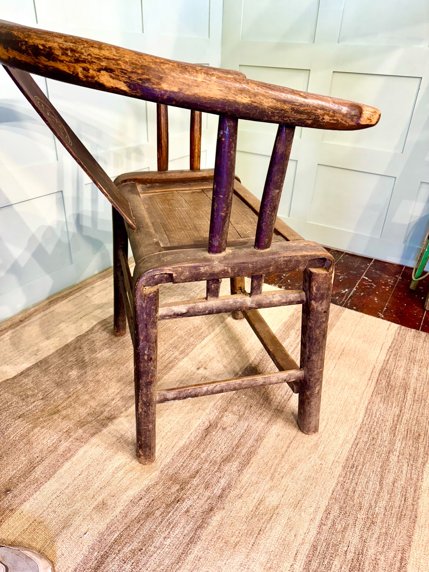 18th Century Chinese Arm Chair with Horseshoe/Wishbone back