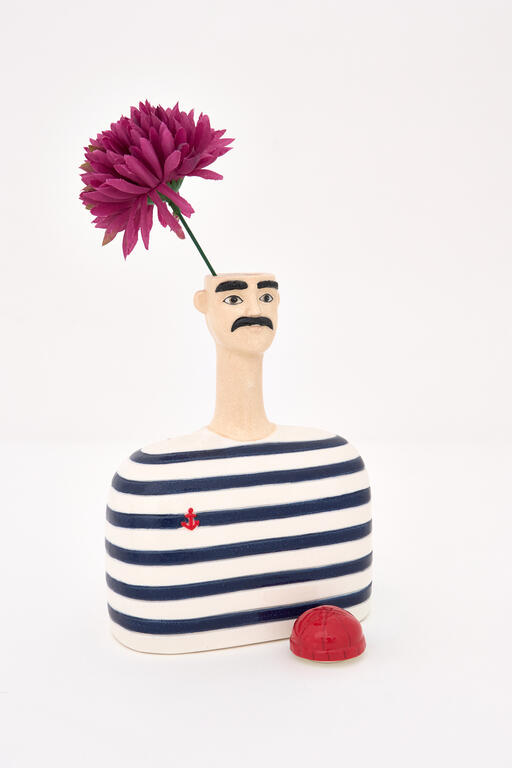 Ceramic Nautical Vase – Male Figure 2