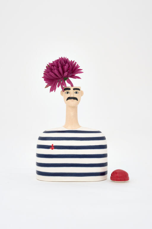 Ceramic Nautical Vase – Male Figure 5