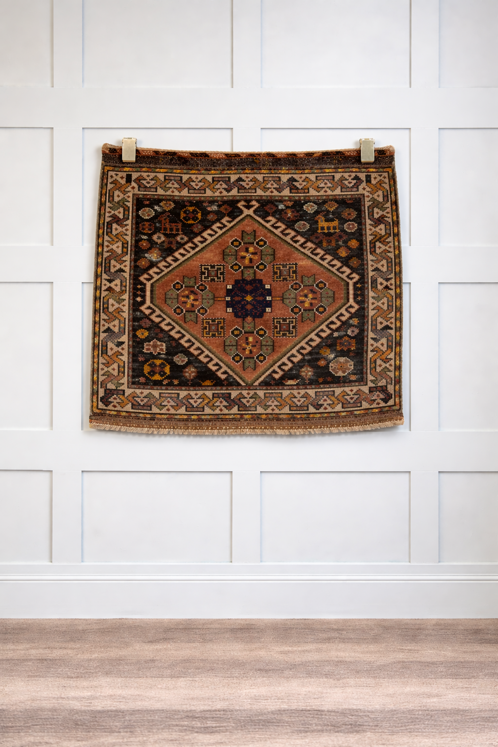 South West Persian Hand Knotted Bag Face With Central Medallion 67cm X 67cm