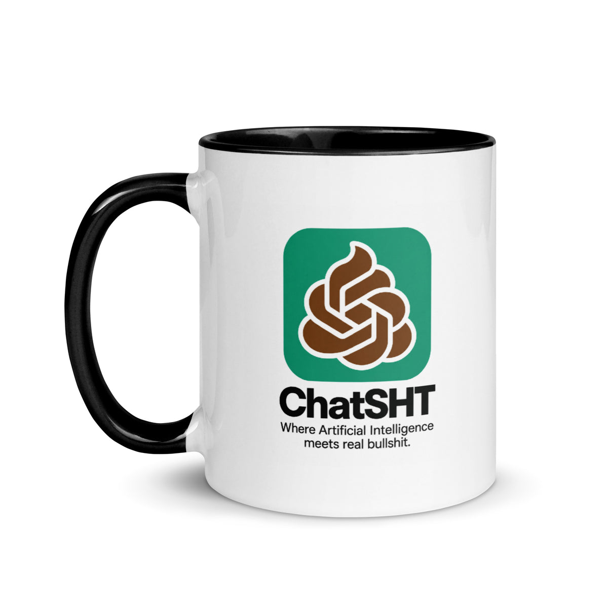 ChatSHT Funny AI Mug – Black Handle & Inside Ceramic Mug