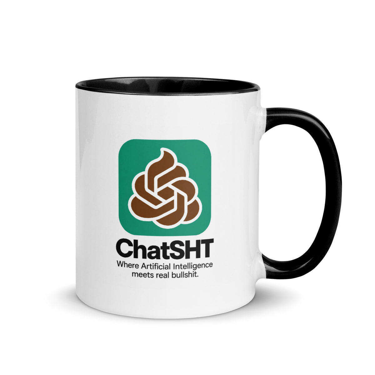 ChatSHT Funny AI Mug – Black Handle & Inside Ceramic Mug 2