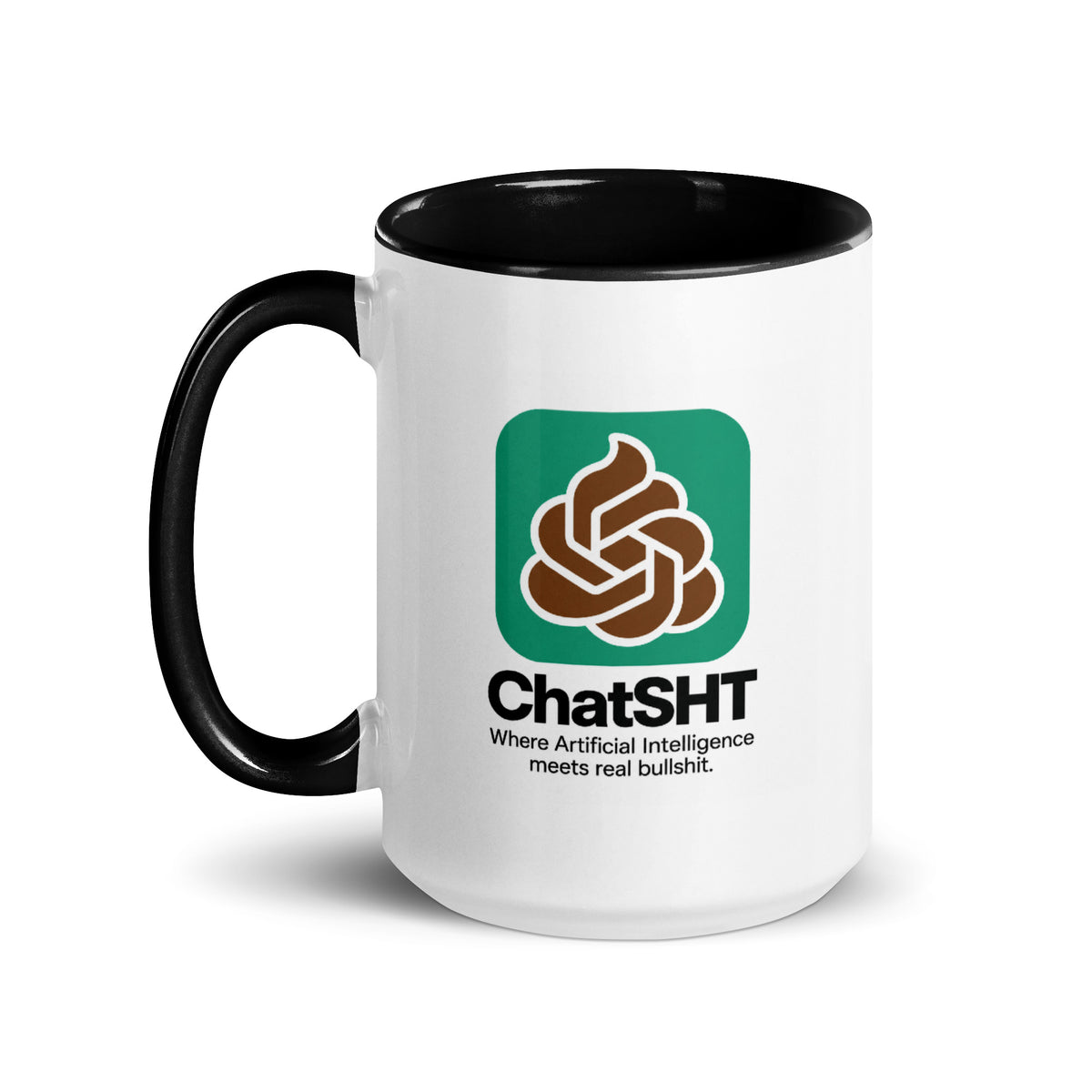 ChatSHT Funny AI Mug – Black Handle & Inside Ceramic Mug 6