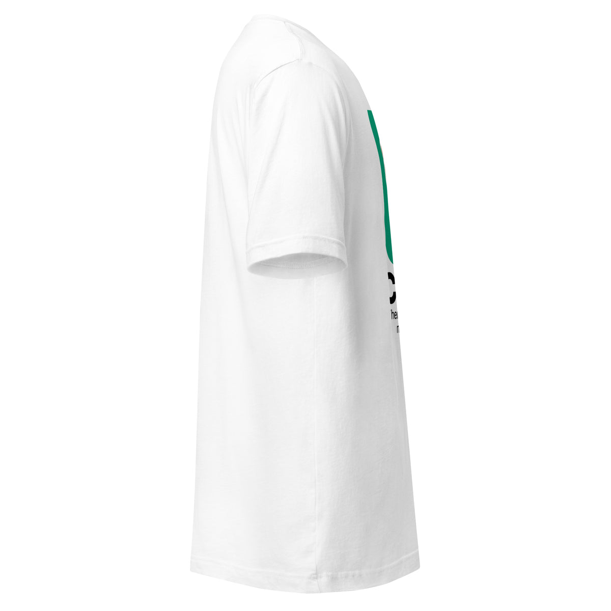 ChatSHT funny AI white unisex T-shirt with full-colour graphic logo side 2