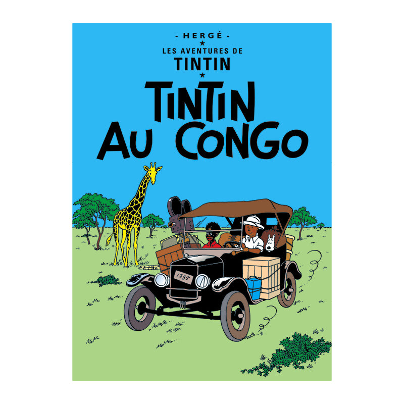 Tin Tin Book Cover Poster " Congo "