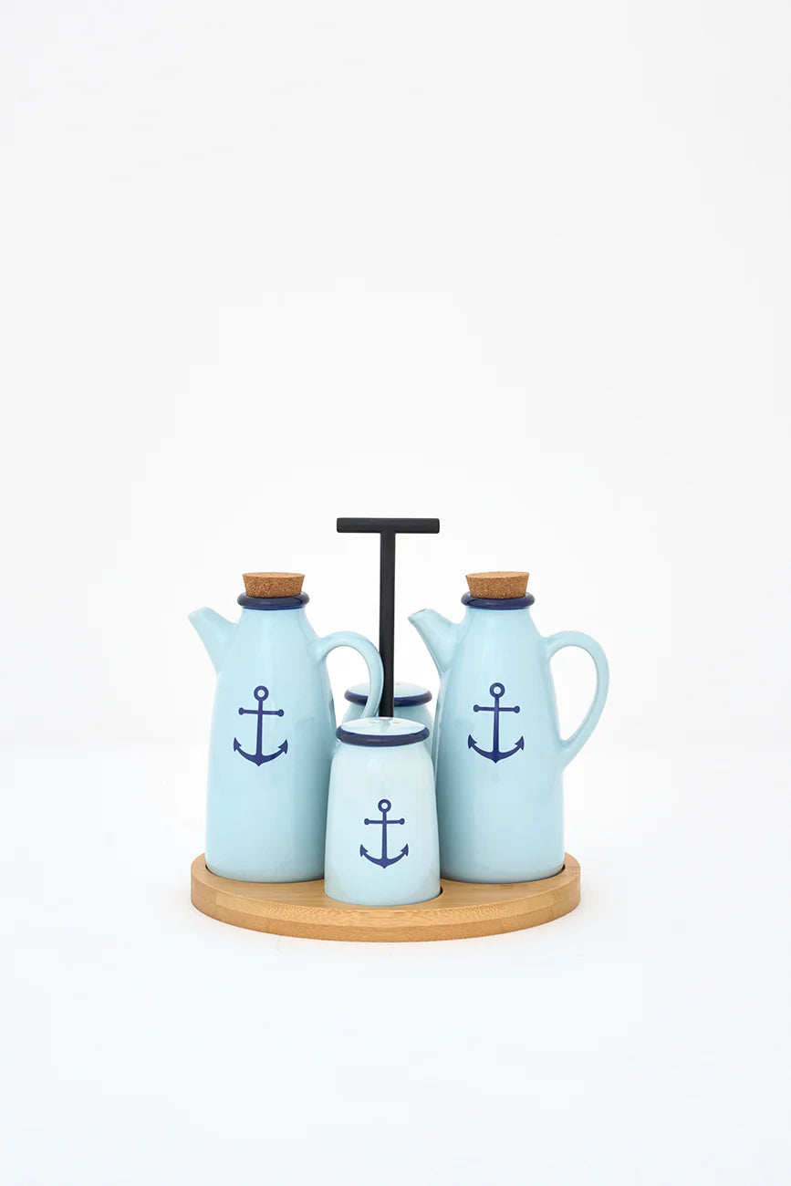 Coastal Anchor Oil & Vinegar Salad Dressing Set