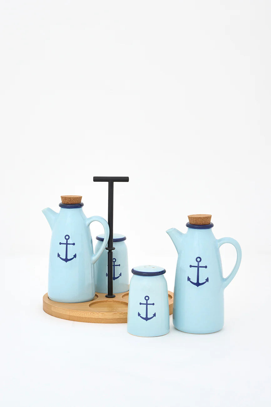 Coastal Anchor Oil & Vinegar Salad Dressing Set