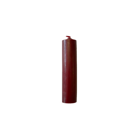 Dark Red Short 4"/10cm Dinner Candles 1