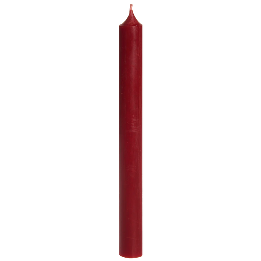 Dark Red Tall Dinner Candle 10" Tall 1