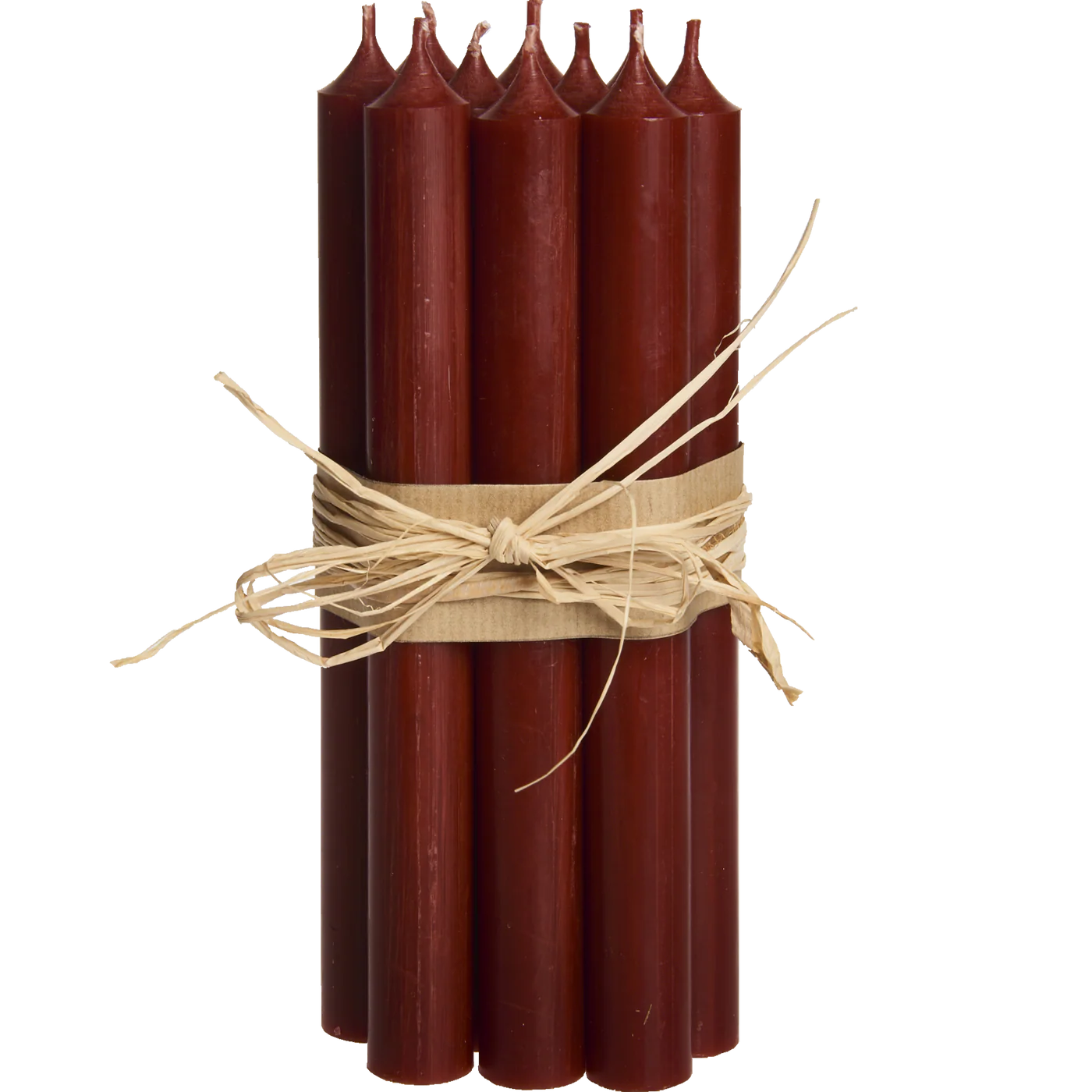 Dark Red Tall Dinner Candle 10" Tall 2