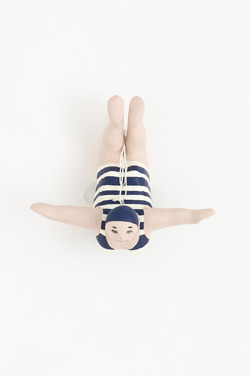 Decorative Papier Mâché Bather Hanging Decoration - Female (Small) 2