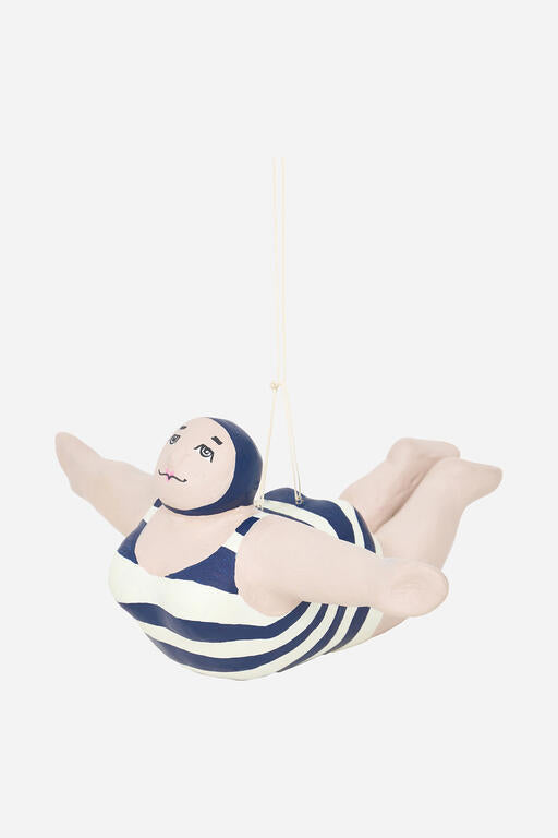 Decorative Papier Mâché Bather Hanging Decoration - Female (Small)