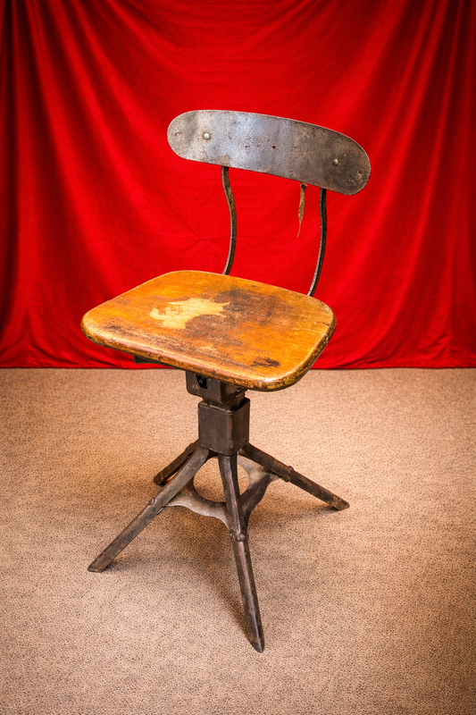 Early 20th Century Evertaut Industrial Workshop Chair 1