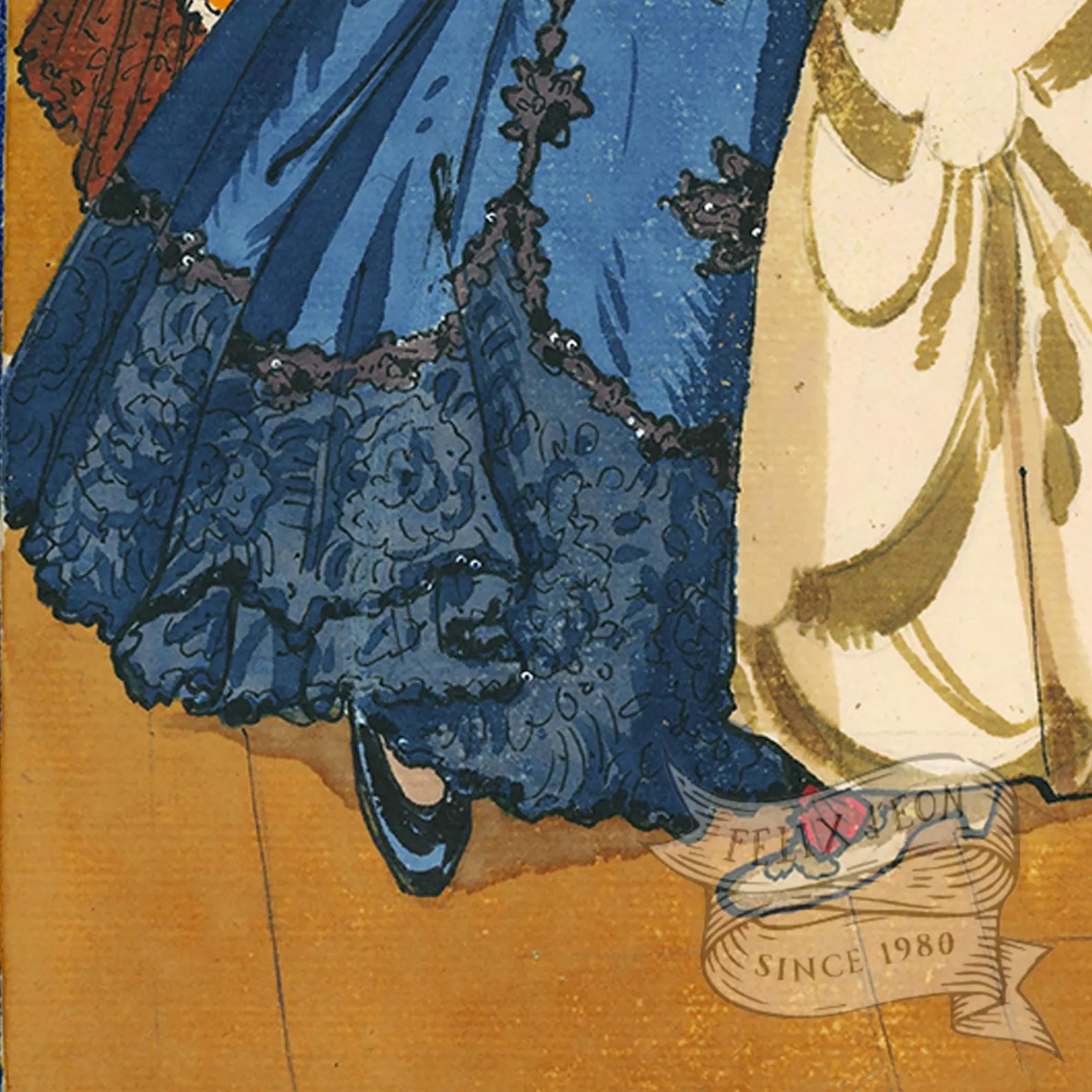 "El Baile De Los 41" - Print By Felix d'Eon 3 close up
