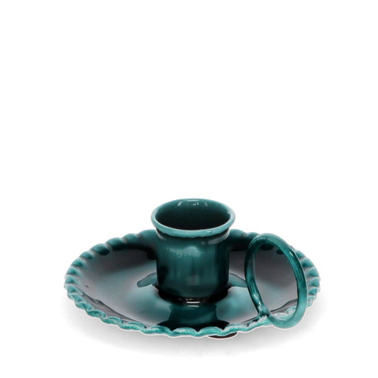 Enamel Chamberstick Candle Holder - Blue 1