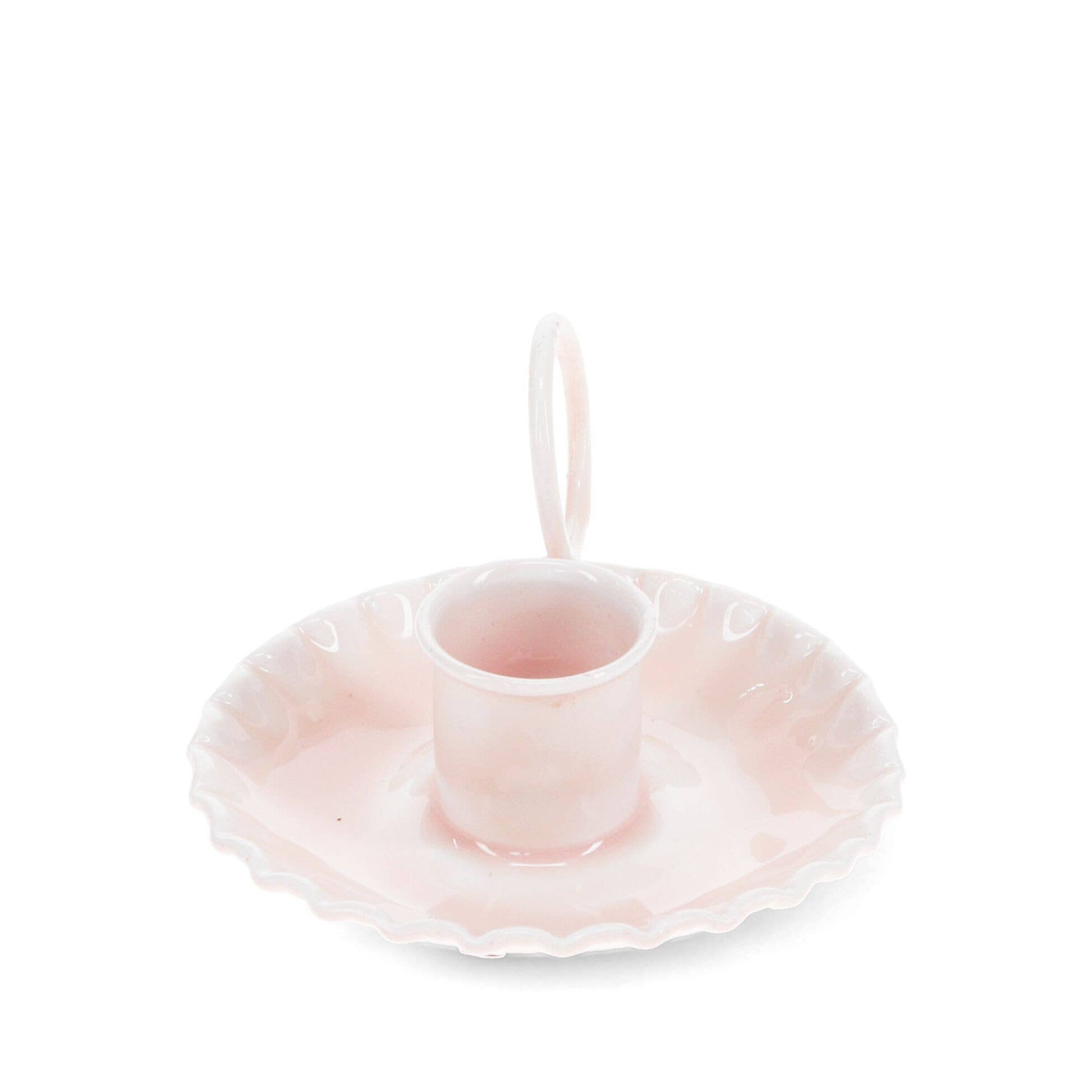 Enamel Chamberstick Candle Holder - Pink 2
