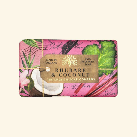 English Soap Company – Anniversary Rhubarb & Coconut Soap (190g) 1