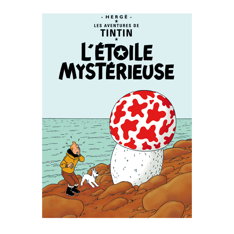 Tintin Book Cover Poster " L’ Etoile Mystérieuse Poster "