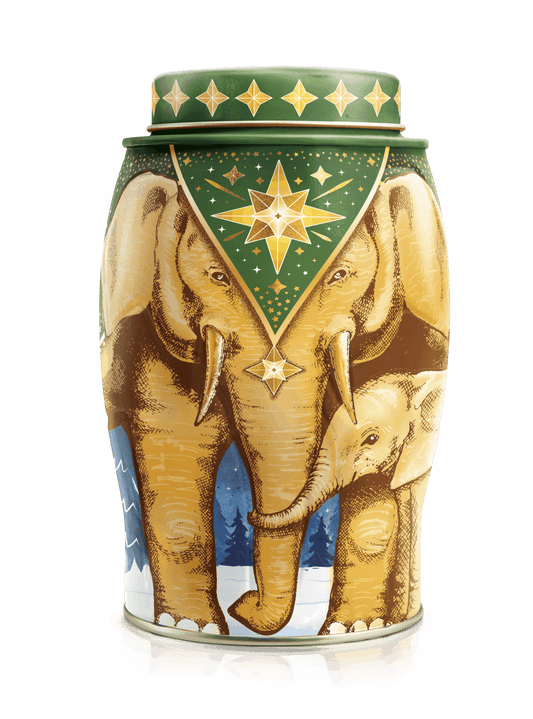 "Golden Star" Elephant Tea Caddy