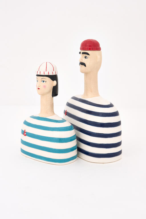 Female Figure Ceramic Nautical Vase 11