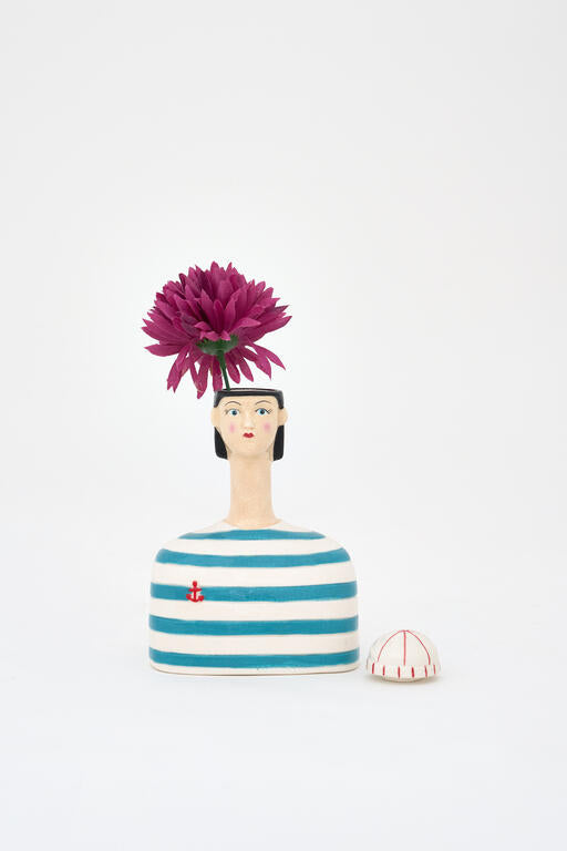 Female Figure Ceramic Nautical Vase 7