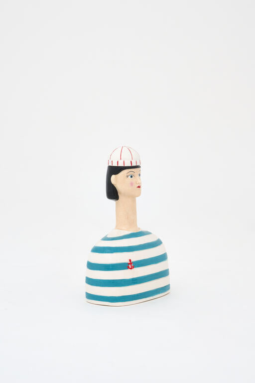 Female Figure Ceramic Nautical Vase 8