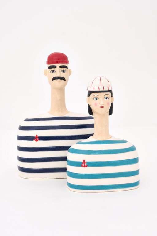 Female Figure Ceramic Nautical Vase 13