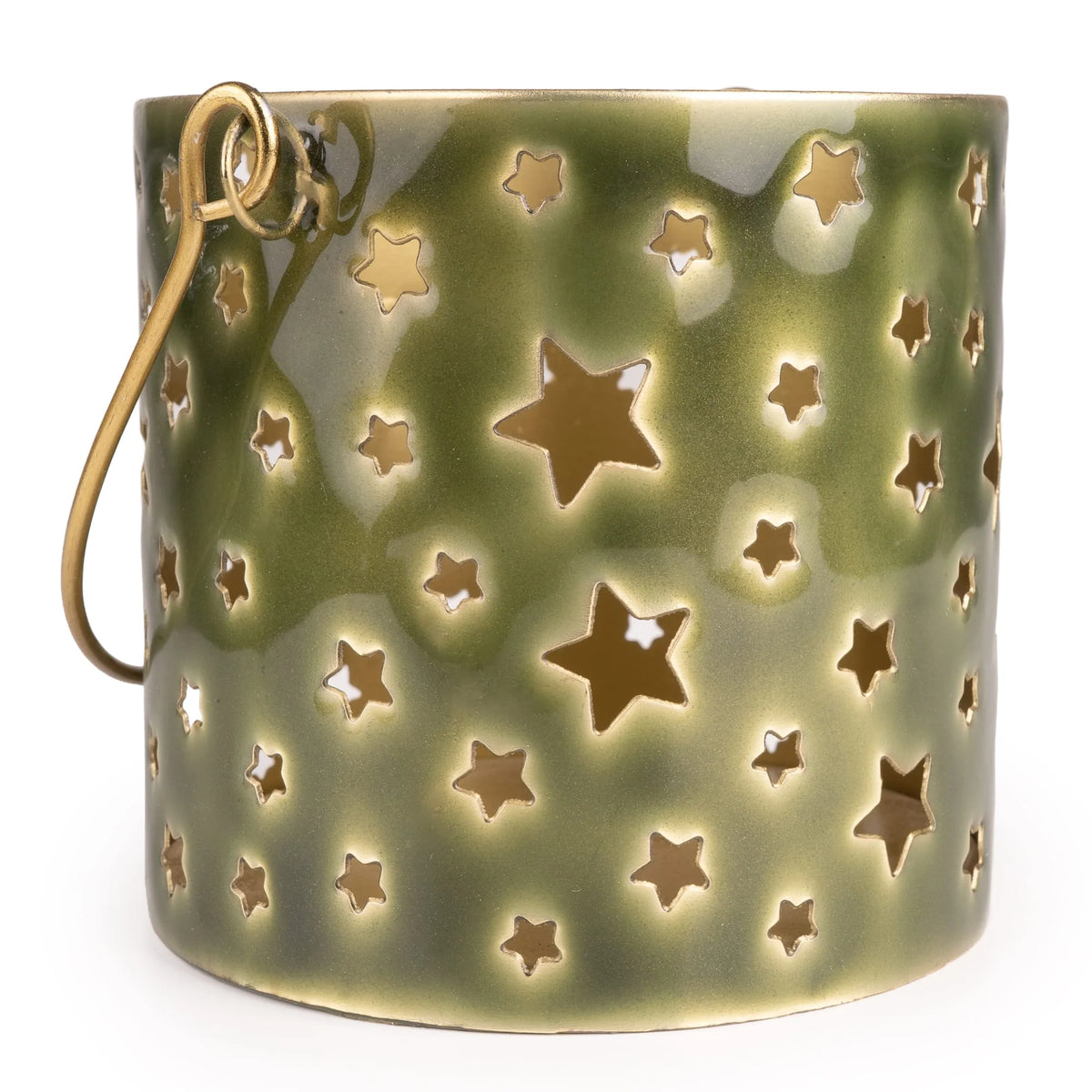 Green Star Lantern – Festive Candle Holder for Autumn & Christmas Gifting 4