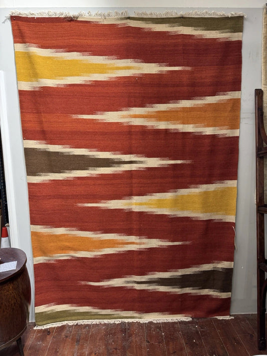 Hand-Woven Indian Kilim Wool Rug – 240 × 170 cm 1