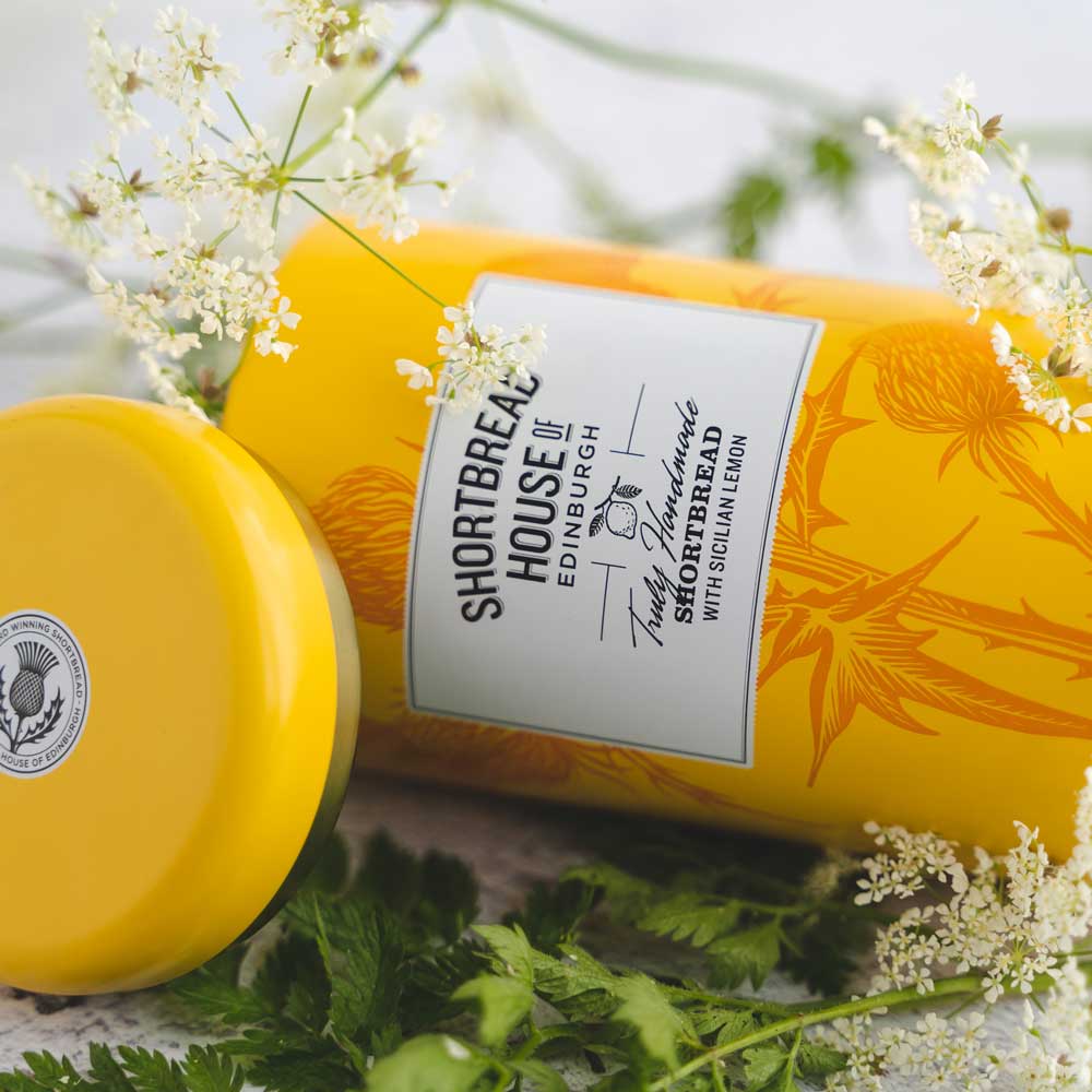 Handmade Traditional Shortbread Biscuits – 140g Gift Tin - with Mediterranean Lemon side 2