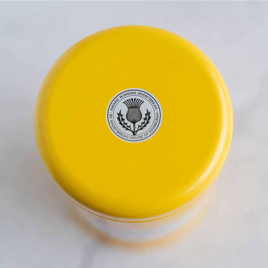 Handmade Traditional Shortbread Biscuits – 140g Gift Tin - with Mediterranean Lemon top