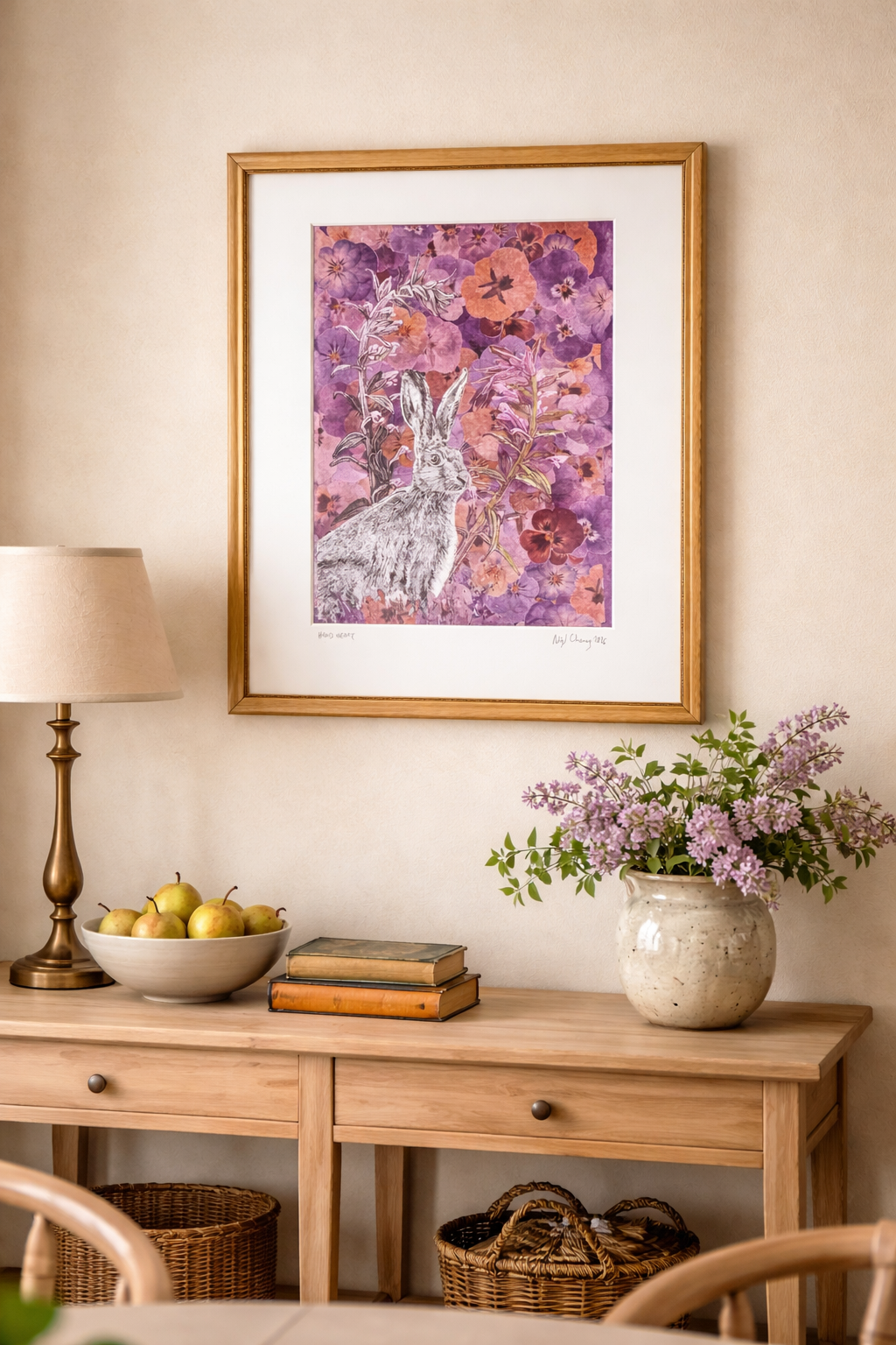 “Hard Heart” – Textile Art Print (30 x 40 cm) by Nigel Cheney 2