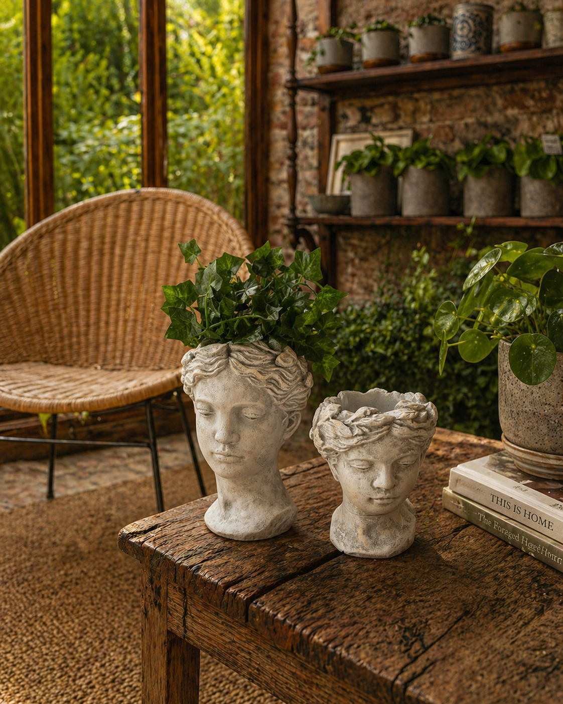 Large Cherub Head Planter 12 x 12 x 17 cm