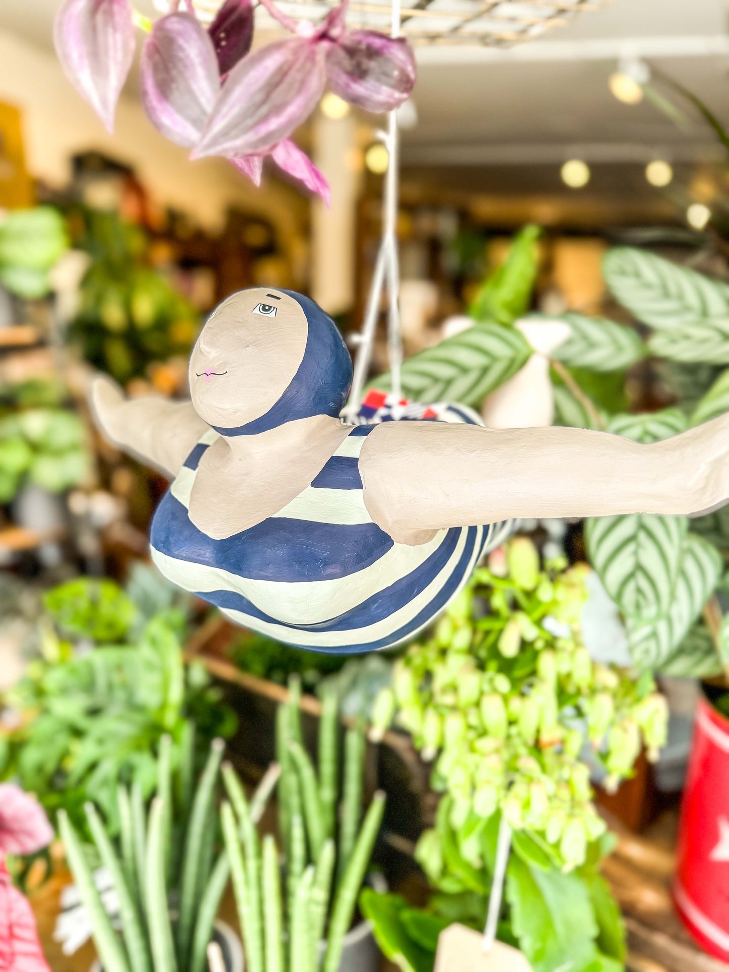 Large Decorative Papier Mâché Bather Hanging Decoration 3