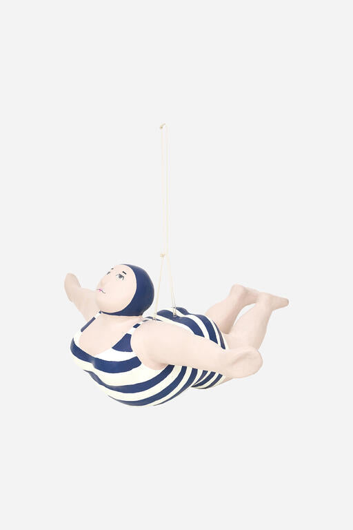 Large Decorative Papier Mâché Bather Hanging Decoration 