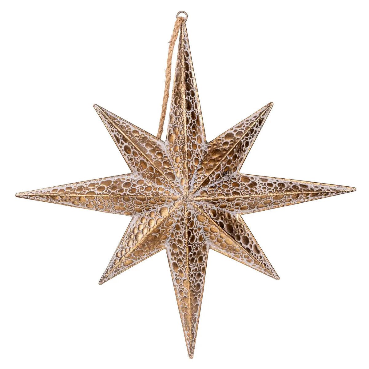 Large Metal Hanging Star –Gold Hummingbird 1