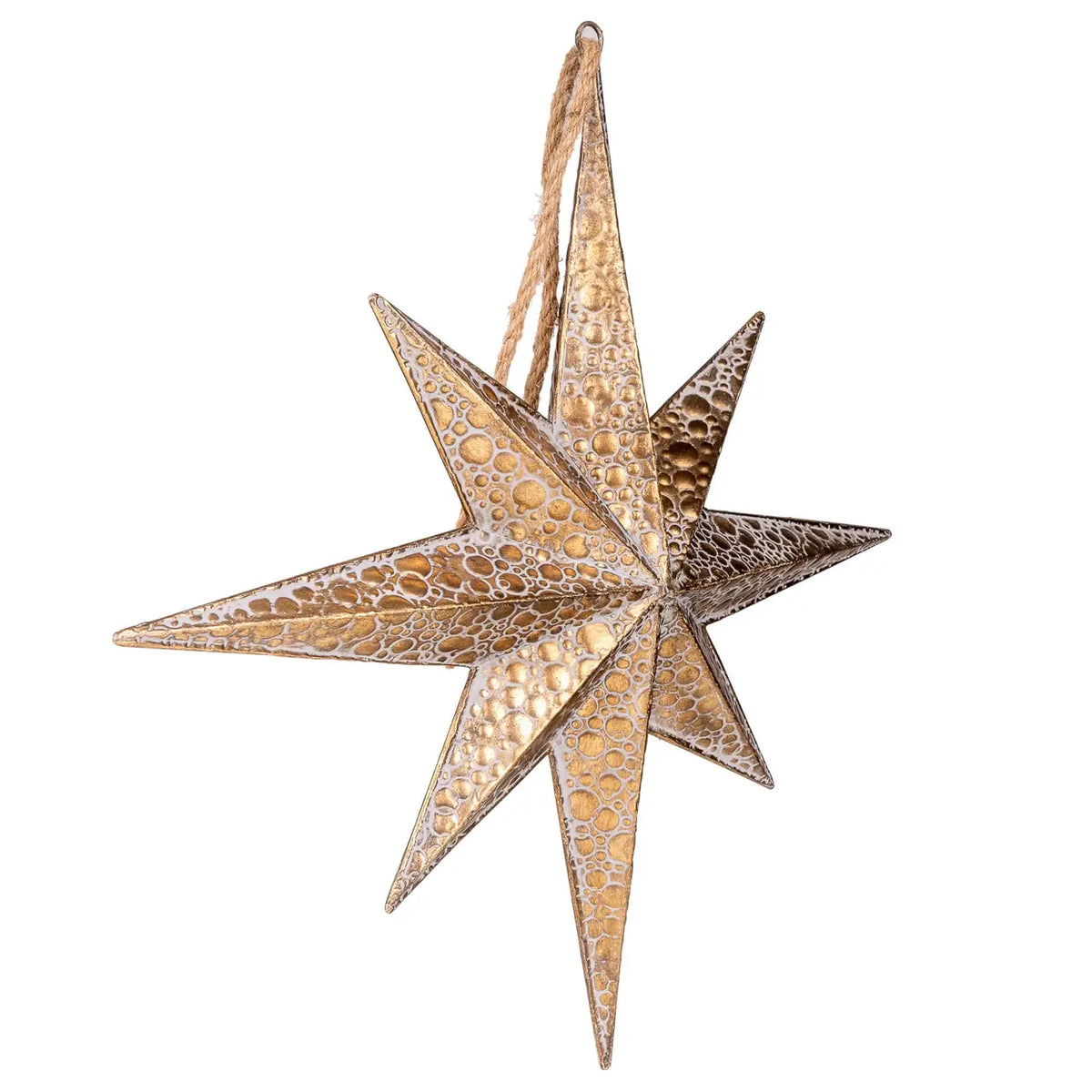 Large Metal Hanging Star –Gold Hummingbird 2