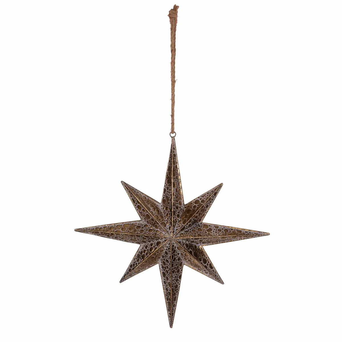 Large Metal Hanging Star –Gold Hummingbird 3