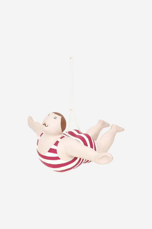 Large Papier Mâché Male Bather Hanging Decoration