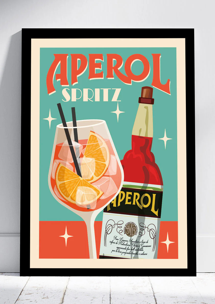 Aperol Spritz Poster Blue And Red