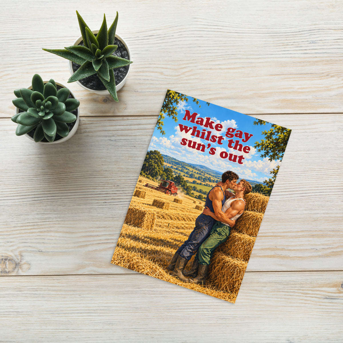 Make Gay Whilst The Sun's Out - Greeting Card Product mockup 6