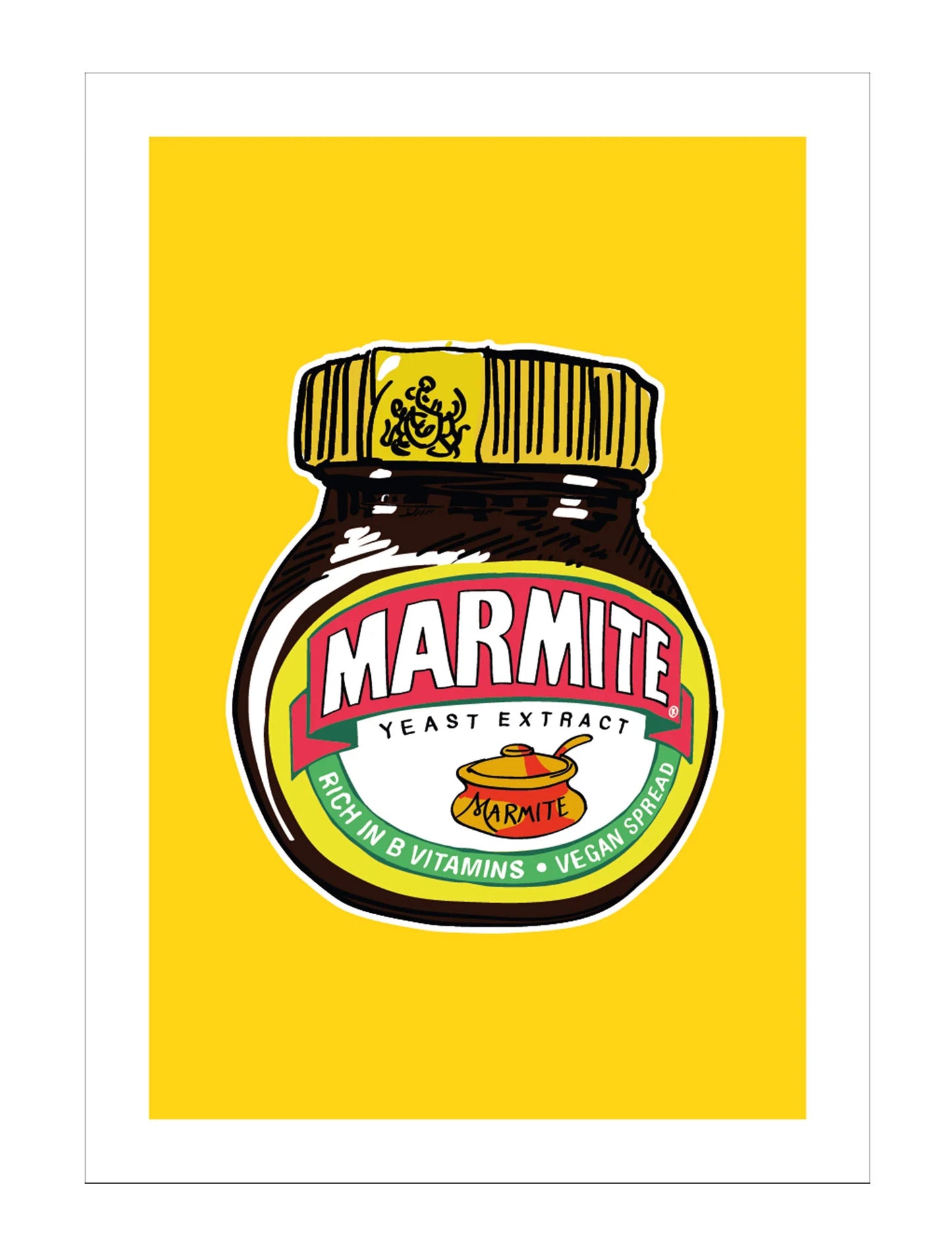 Marmite (love it or hate it!) / Yellow Background