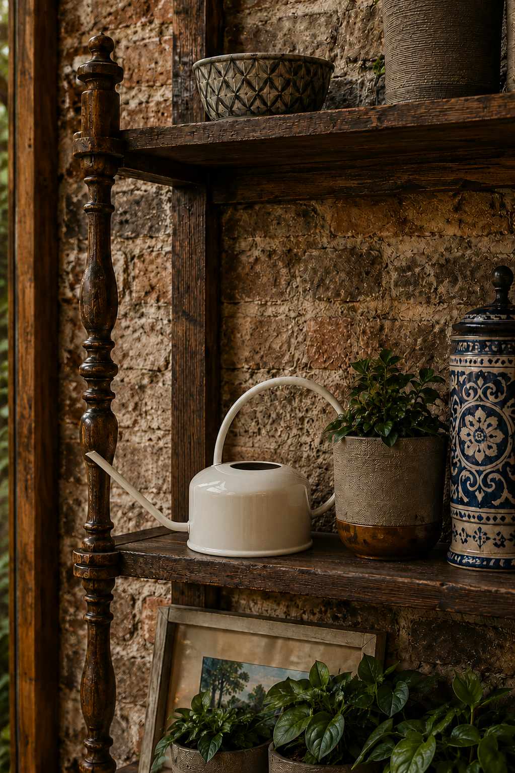 Metal Watering Can 1Ltr - Stone Grey