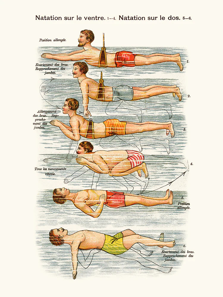 Swimming Lesson 30cm x 40cm