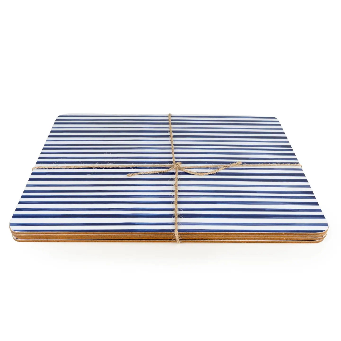 Navy/White Striped Set of 4 Placemats By Jeff Banks
