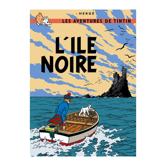 Tintin Book Cover Poster "L'ile Noire "