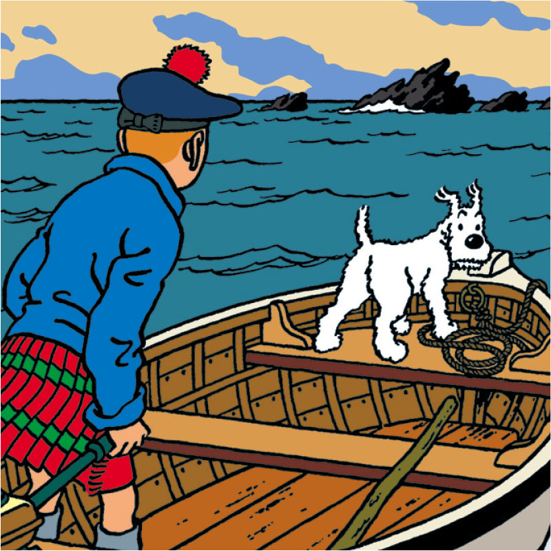 Tintin Book Cover Poster "L'ile Noire "